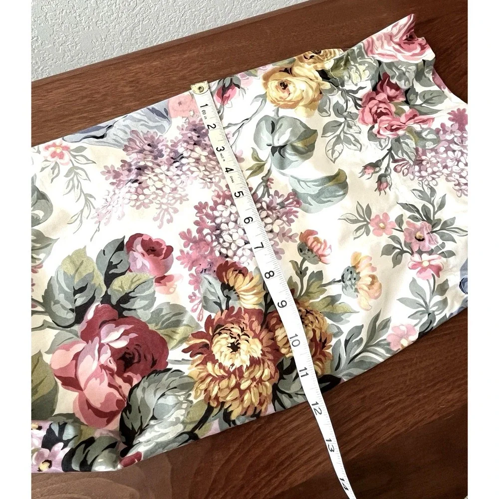 Vtg Ralph Lauren 1 ALLISON Floral STANDARD Pillowcase & Homemade Bolster *READ*